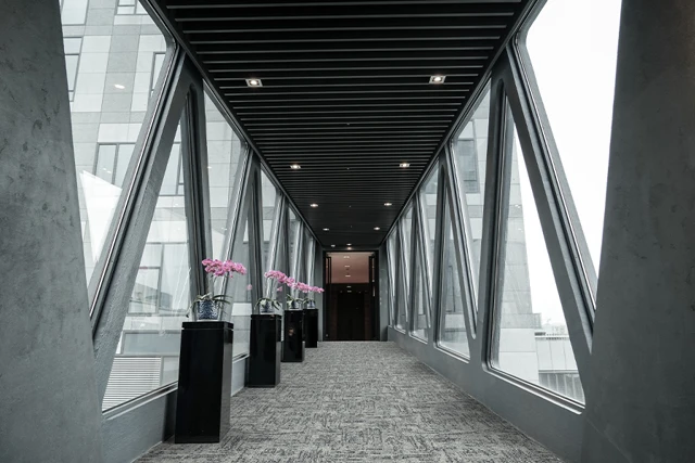 An example of Natura Moso Char from Ulster Carpets in a modern setting