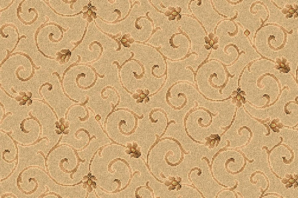 A swatch of Anatolia Scroll Tunis from Ulster Carpets