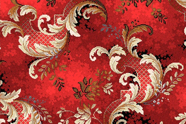 A swatch of Glenavy Firedance from Ulster Carpets
