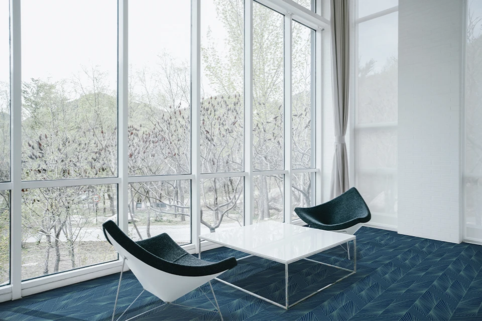 An example of Natura Zen Moka from Ulster Carpets in a modern room setting 