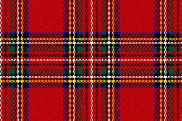 A swatch of Glenmoy Royal Stewart from Ulster Carpets