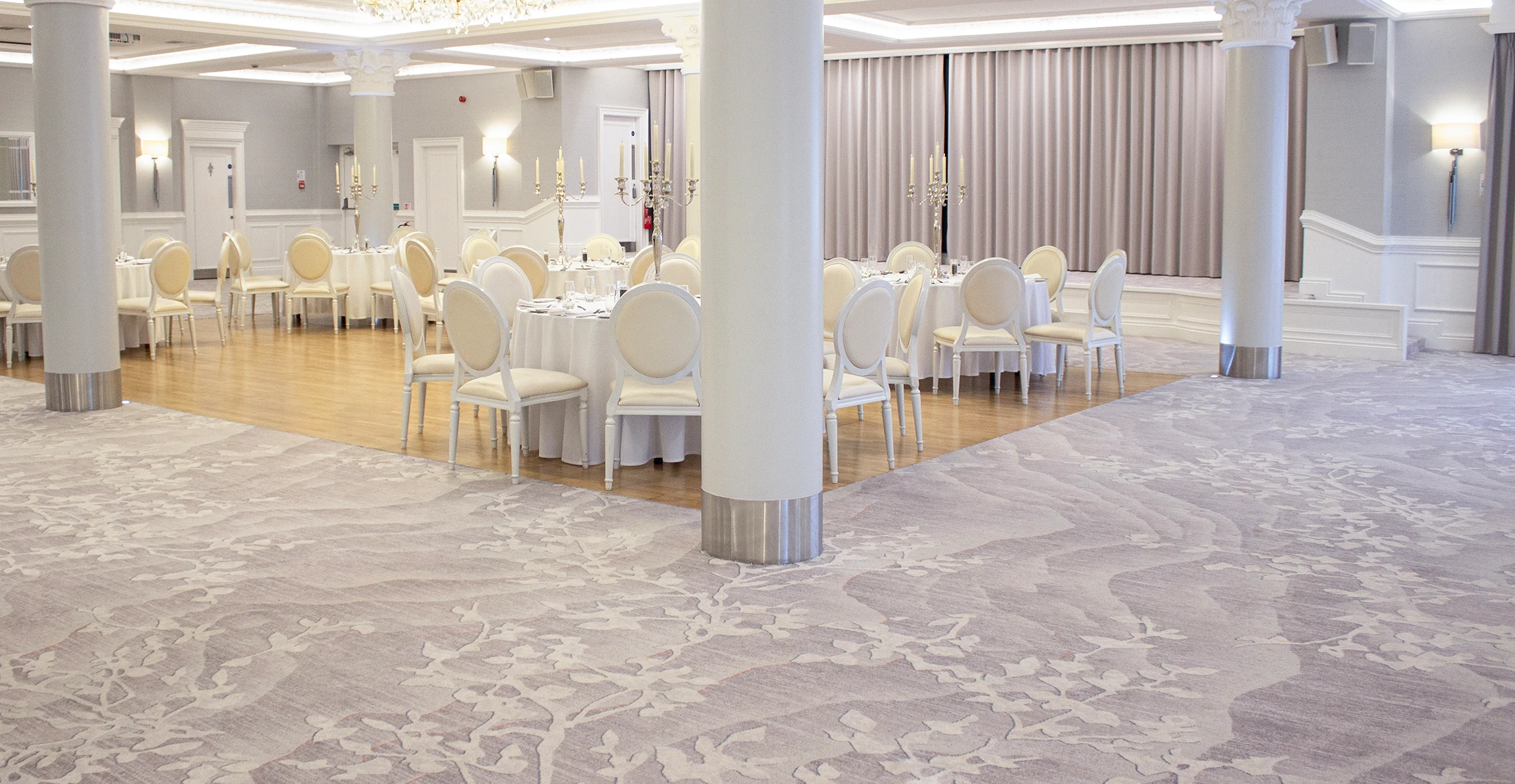 A custom carpet by Ulster Carpets at the Tullyglass Hotel.