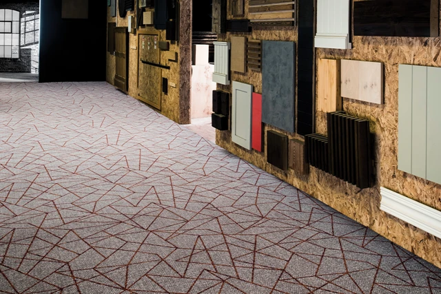 An example of Vescent Linea Ignis from Ulster Carpets in a room setting.