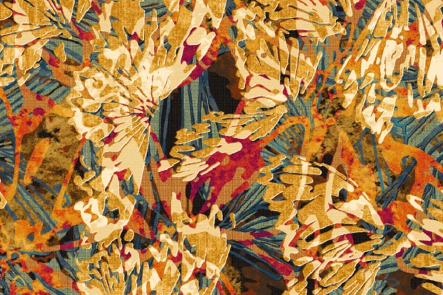 A swatch from the Frida Kahlo Designers' Edit Collection from Ulster Carpets.