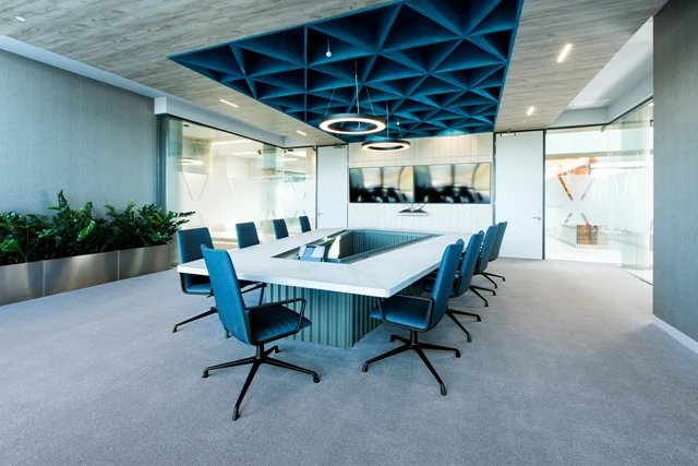 An example of Grange Wilton Woad from Ulster Carpets in a hospitality setting