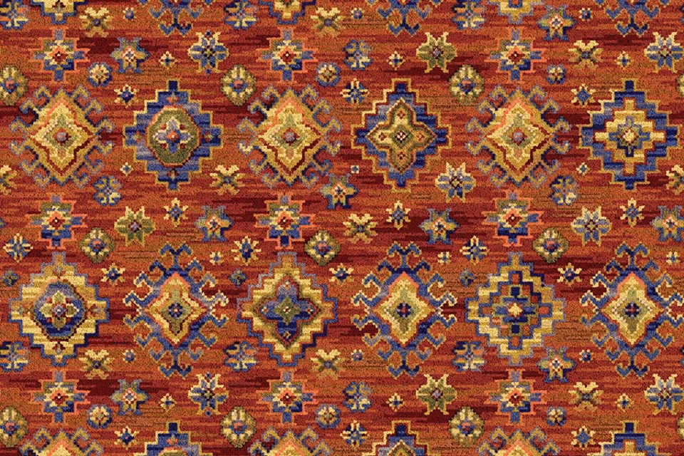 A swatch of Glenavy Kilim from Ulster Carpets