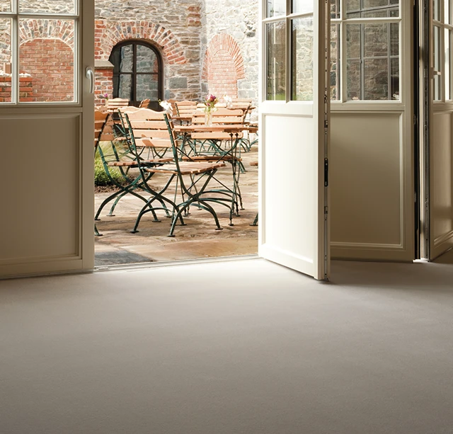 An example of Ulster Velvet Cloister from Ulster Carpets in a hospitality setting