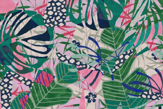 A swatch from the Frida Kahlo Designers' Edit Collection from Ulster Carpets.