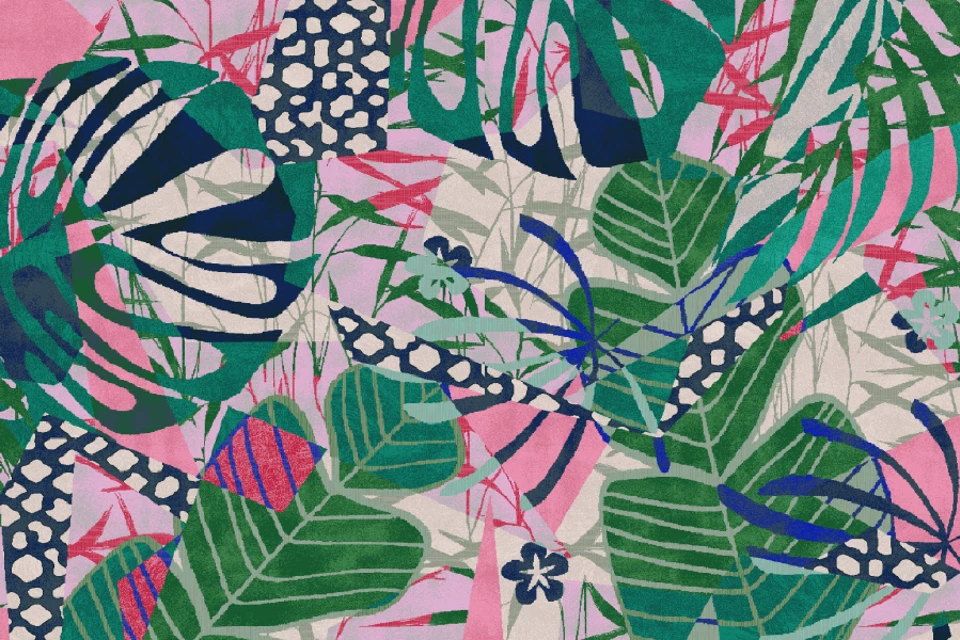 A swatch from the Frida Kahlo Designers' Edit Collection from Ulster Carpets.
