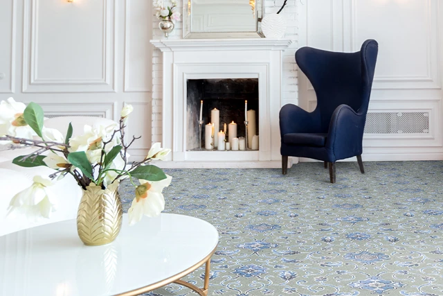 Anatolia Medallion Aswan from Ulster Carpets in a modern living room.