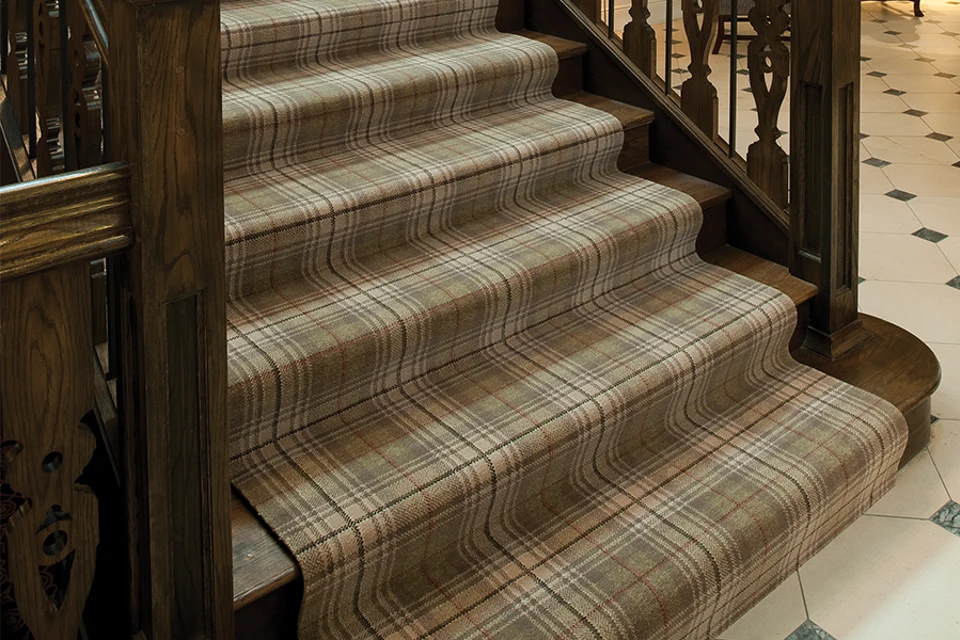 An example of Beaumont Brindle from Ulster Carpets in a hospitality setting