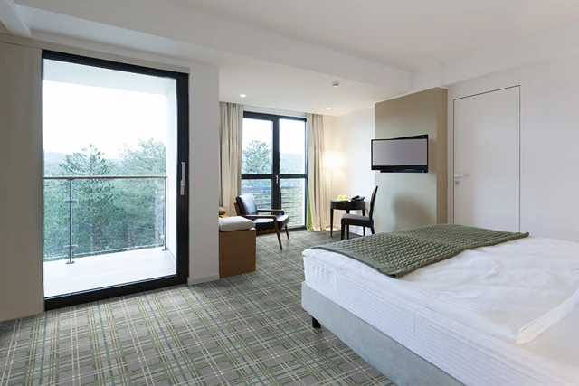 An example of Glenmoy Lerwick from Ulster Carpets in a hospitality setting