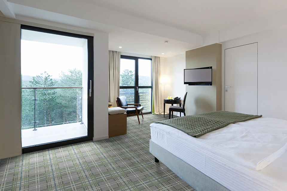 An example of Glenmoy Lerwick from Ulster Carpets in a hospitality setting