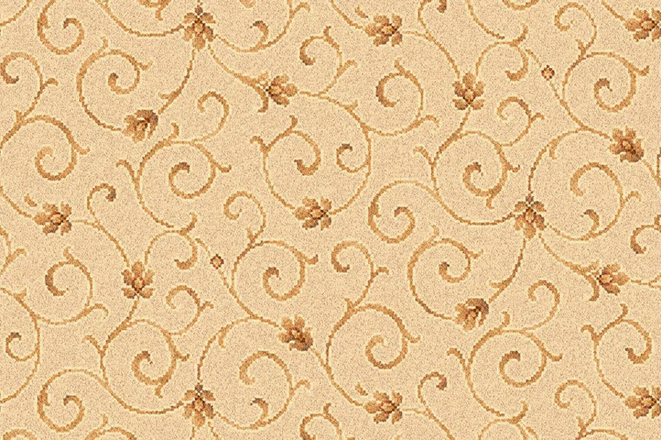 A swatch of Anatolia Scroll Lotus from Ulster Carpets