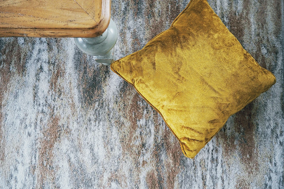 An example of Watercolours Mineral Brimestone from Ulster Carpets in a modern home setting
