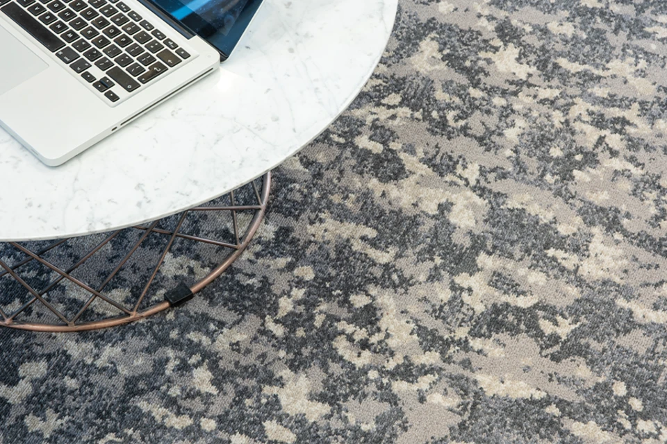 An example of Vescent Calx Mineral from Ulster Carpets in a home setting.