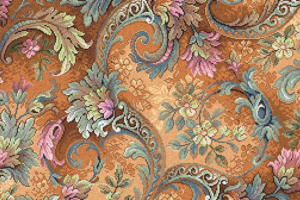 A swatch of Glenmoy Vivaldi from Ulster Carpets