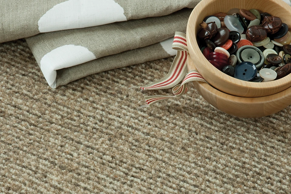 An example of Natural Choice Axminster Chenille Fawn from Ulster Carpets in a home setting