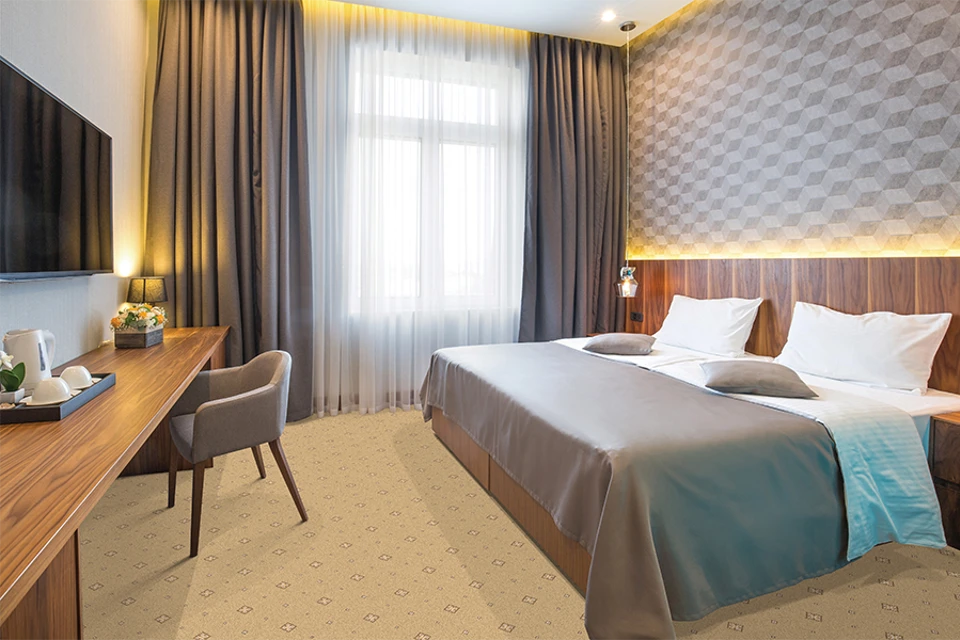 An example of Tazmin Kaftan Motif in a home bedroom setting