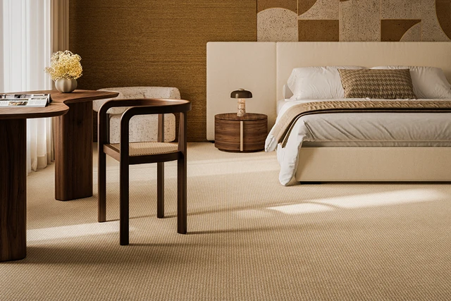 An example of Open Spaces Queenstown Linden from Ulster Carpets in a home setting.