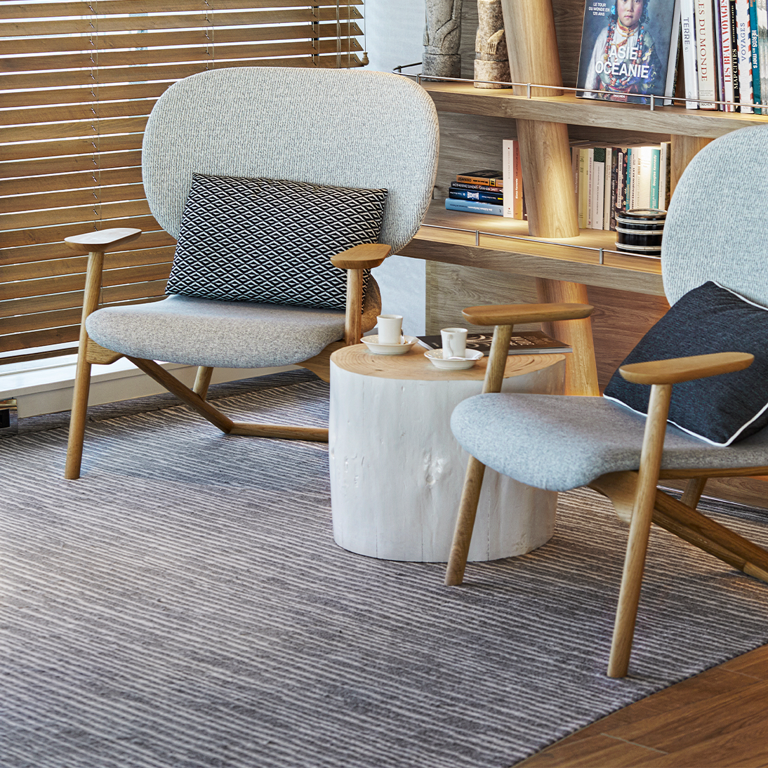 Custom rugs by Ulster Carpets for the Ponant Le Commandant Charcot cruise ship.