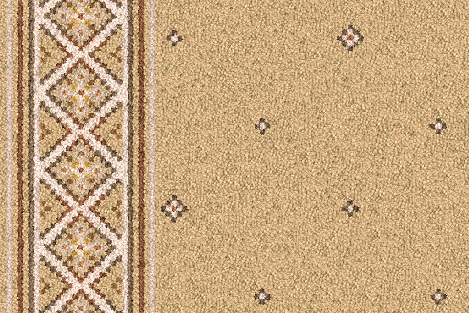 A swatch of Tazmin Kaftan Runner from Ulster Carpets