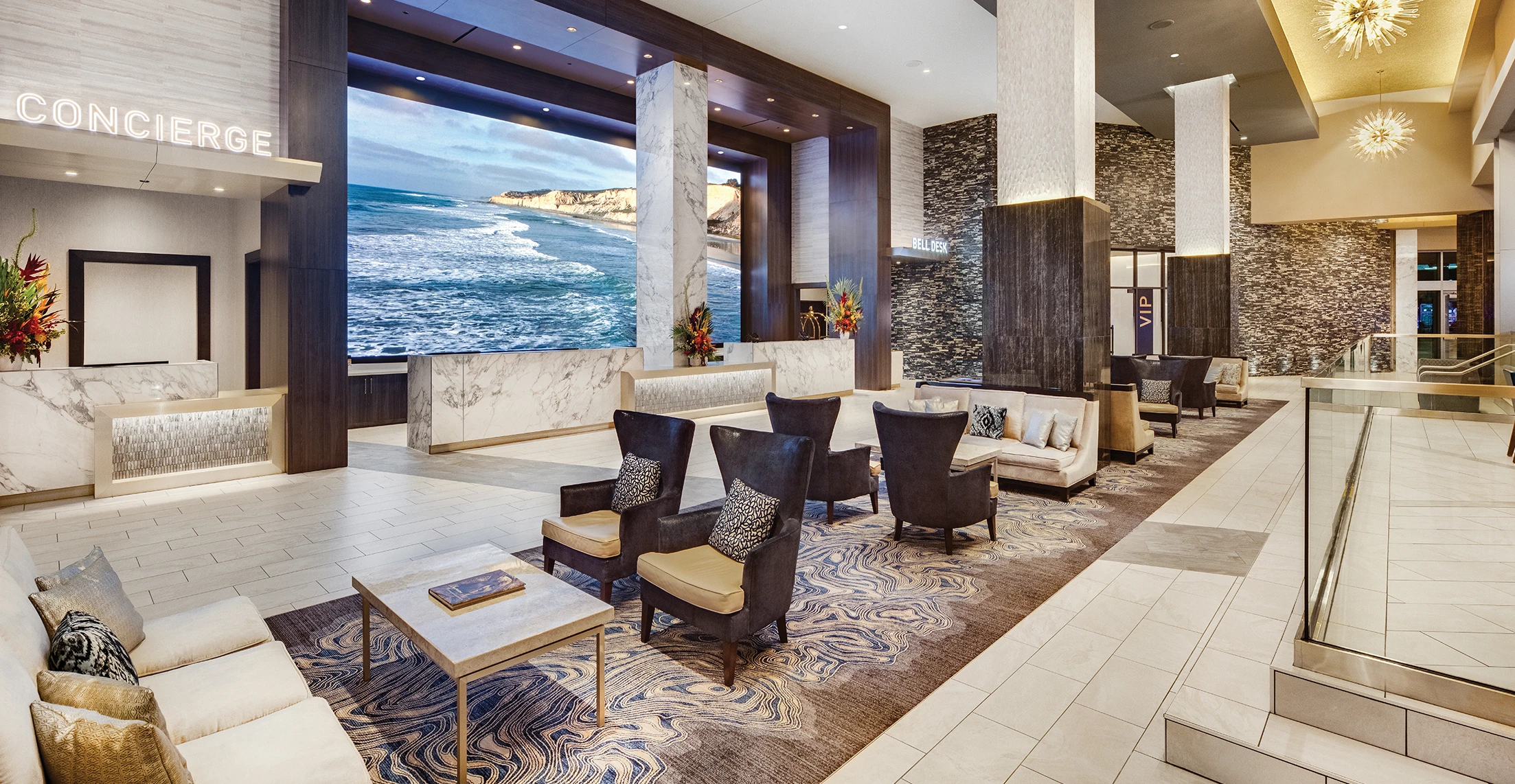 Custom carpets by Ulster Carpets for the Sycuan Casino Resort.