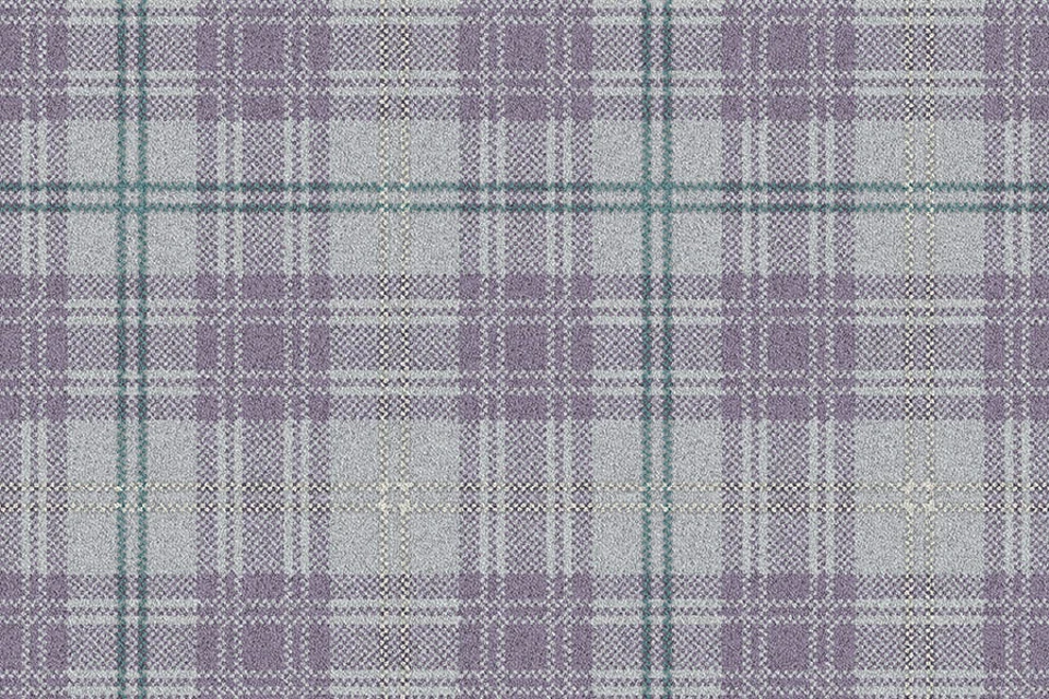 A swatch of Braeburn Sea Holly from Ulster Carpets