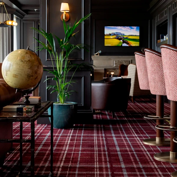 Custom carpets by Ulster Carpets for Old Course Hotel at St Andrews Links, Scotland.