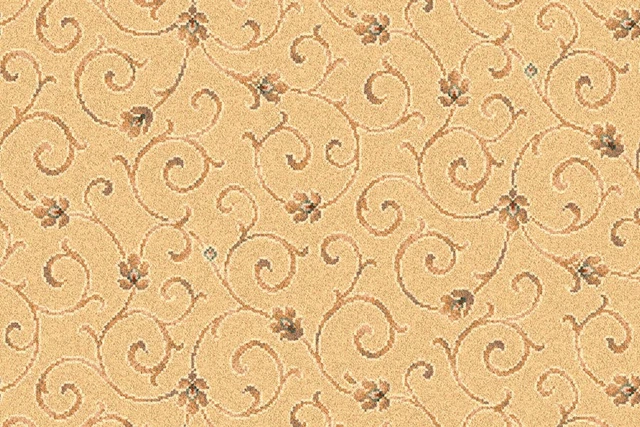 A swatch of Anatolia Scroll Dune from Ulster Carpets