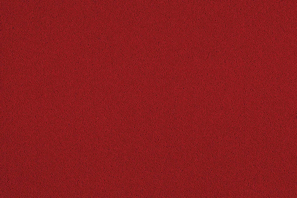 A swatch of Grange Wilton Grenadier Red from Ulster Carpets