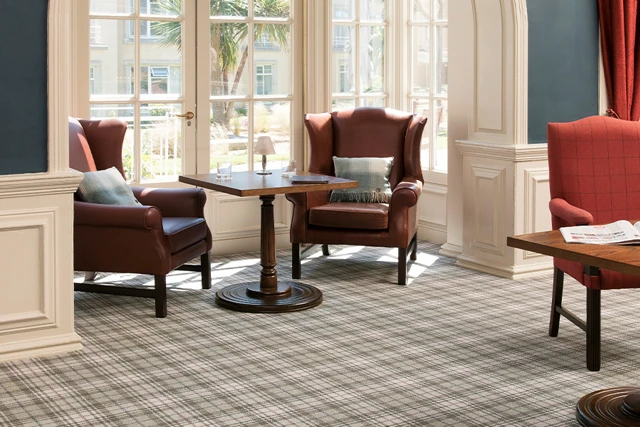 An example of Beaumont Cairn from Ulster Carpets in a hospitality setting