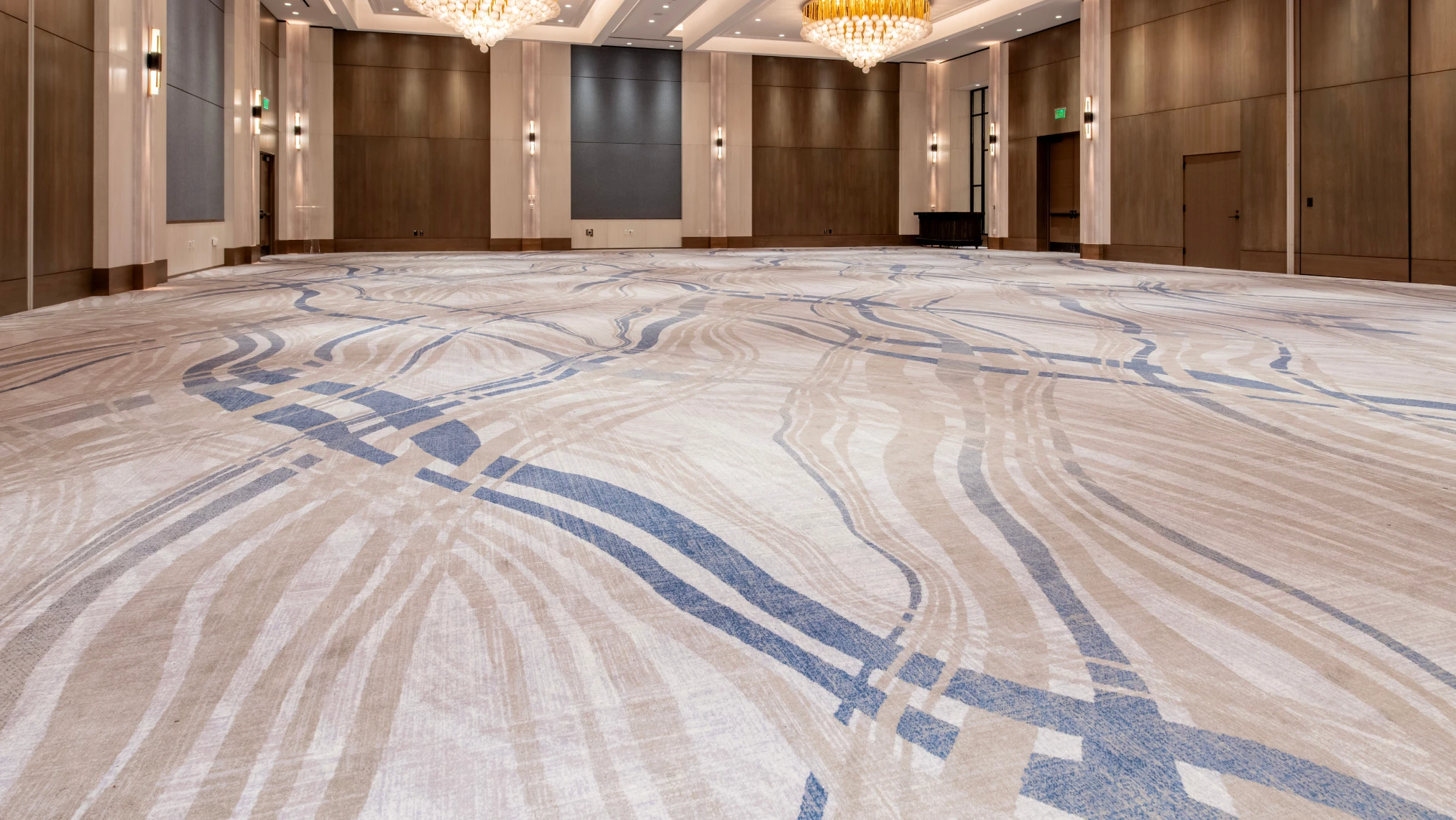 Custom carpets by Ulster Carpets for The Godfrey, Detroit.
