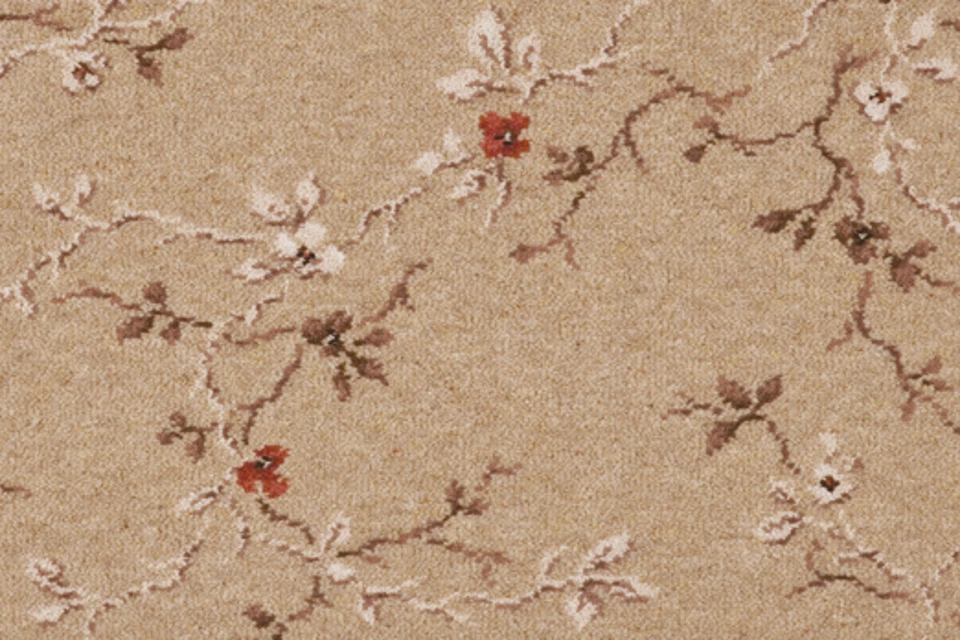A swatch of Blossom Camellia from Ulster Carpets