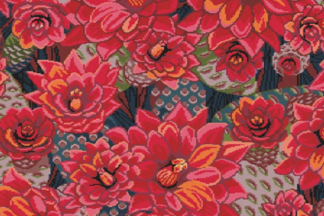 A swatch from the Frida Kahlo Designers' Edit Collection from Ulster Carpets.