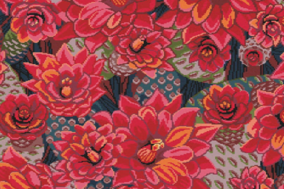 A swatch from the Frida Kahlo Designers' Edit Collection from Ulster Carpets.