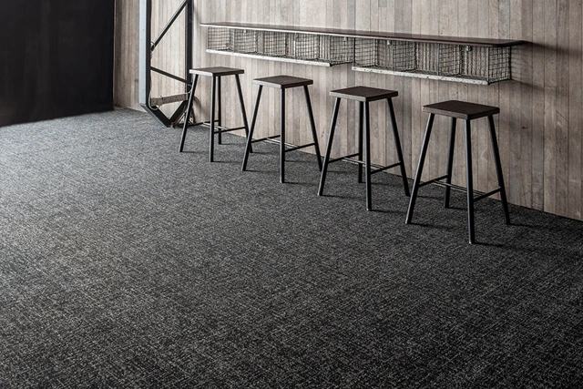 An example of Vescent Nebula Asphalt from Ulster Carpets in a hospitality setting