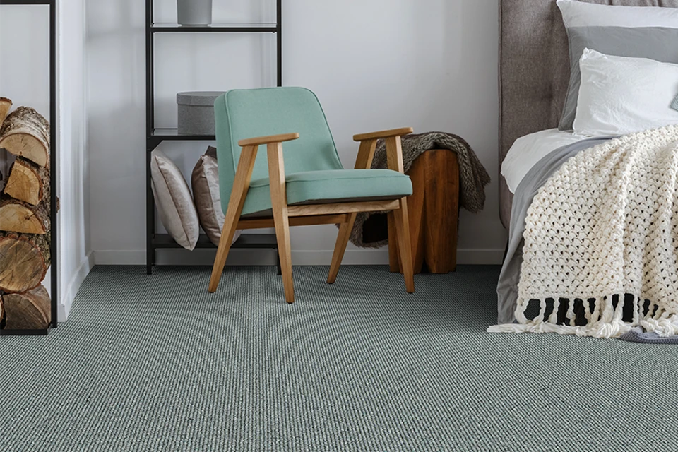 An example of Habitus Croft Mere from Ulster Carpets in a home setting.