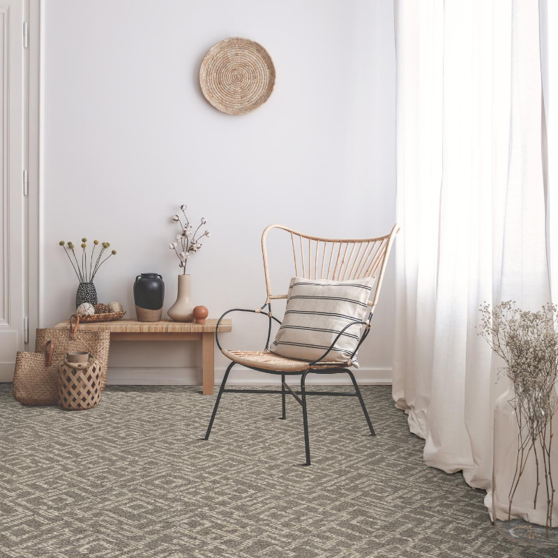100% wool axminster patterned carpet